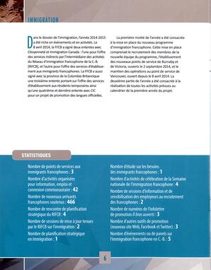   RAPPORT ANNUEL - FFCB, 2014-2015   , page 8