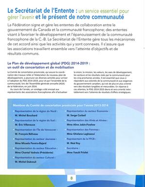   RAPPORT ANNUEL - FFCB, 2013-2014   , page 10
