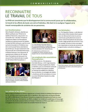   RAPPORT ANNUEL - FFCB, 2012-2013   , page 14