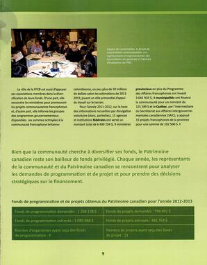   RAPPORT ANNUEL - FFCB, 2012-2013   , page 11