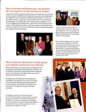   RAPPORT ANNUEL - FFCB, 2011-2012   , page 7