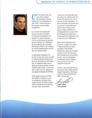   RAPPORT ANNUEL - FFCB, 2007-2008   , page 3