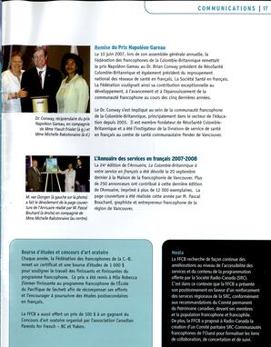   RAPPORT ANNUEL - FFCB, 2007-2008   , page 19