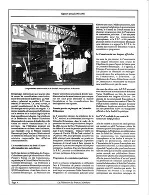   RAPPORT ANNUEL - FFCB, 1991-1992   , page 6