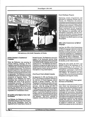   RAPPORT ANNUEL - FFCB, 1991-1992   , page 15