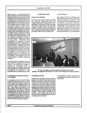   RAPPORT ANNUEL - FFCB, 1991-1992   , page 13