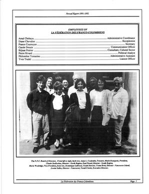   RAPPORT ANNUEL - FFCB, 1991-1992   , page 12