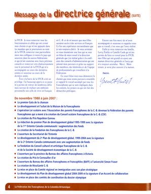  RAPPORT ANNUEL - FFCB, 2006-2007   , page 4