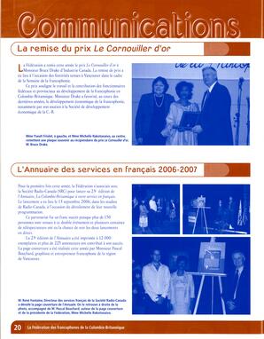   RAPPORT ANNUEL - FFCB, 2006-2007   , page 20