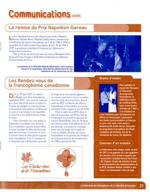   RAPPORT ANNUEL - FFCB, 2006-2007   , page 13