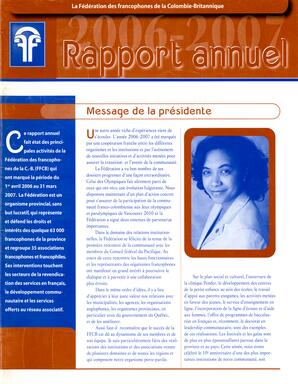   RAPPORT ANNUEL - FFCB, 2006-2007   , page 1