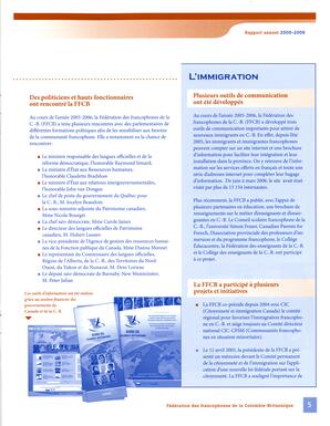   RAPPORT ANNUEL - FFCB, 2005-2006   , page 5