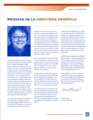   RAPPORT ANNUEL - FFCB, 2005-2006   , page 3
