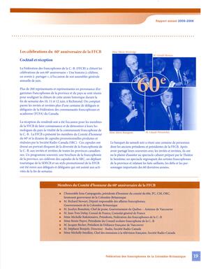   RAPPORT ANNUEL - FFCB, 2005-2006   , page 19