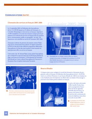   RAPPORT ANNUEL - FFCB, 2005-2006   , page 18
