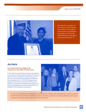   RAPPORT ANNUEL - FFCB, 2005-2006   , page 15