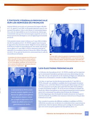   RAPPORT ANNUEL - FFCB, 2005-2006   , page 13