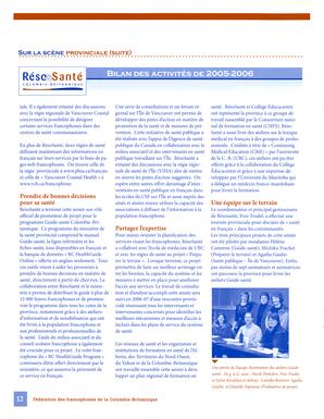   RAPPORT ANNUEL - FFCB, 2005-2006   , page 12