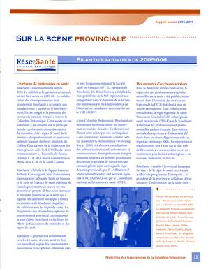   RAPPORT ANNUEL - FFCB, 2005-2006   , page 11