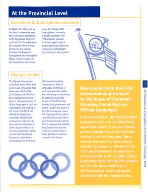   RAPPORT ANNUEL - FFCB, 2004   , page 7