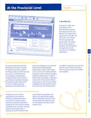   RAPPORT ANNUEL - FFCB, 2004   , page 5