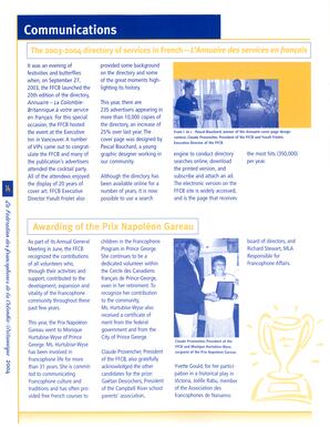   RAPPORT ANNUEL - FFCB, 2004   , page 14