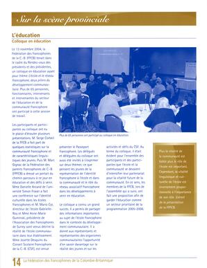   RAPPORT ANNUEL - FFCB, 2004-2005   , page 14