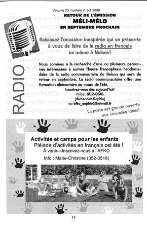   LA VOIX DES KOOTENAYS, 2008   , page 19