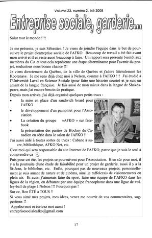   LA VOIX DES KOOTENAYS, 2008   , page 17