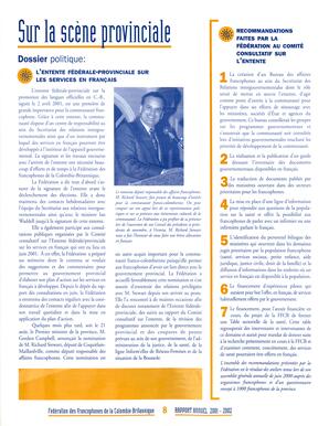   RAPPORT ANNUEL - FFCB, 2001-2002   , page 8