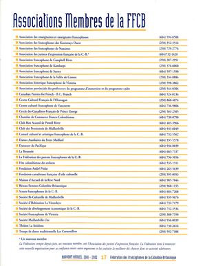   RAPPORT ANNUEL - FFCB, 2001-2002   , page 17
