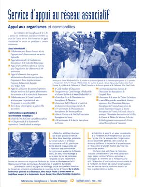   RAPPORT ANNUEL - FFCB, 2001-2002   , page 12