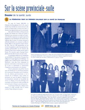   RAPPORT ANNUEL - FFCB, 2001-2002   , page 10