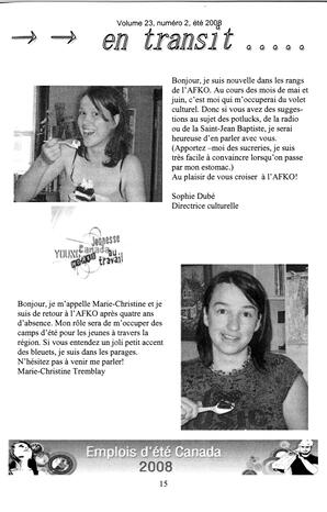   LA VOIX DES KOOTENAYS, 2008   , page 15