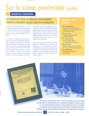   RAPPORT ANNUEL - FFCB, 2000-2001   , page 9