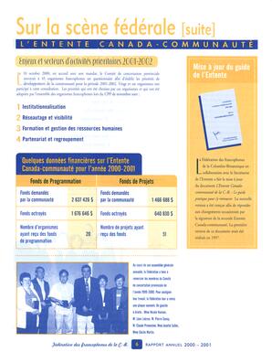   RAPPORT ANNUEL - FFCB, 2000-2001   , page 6