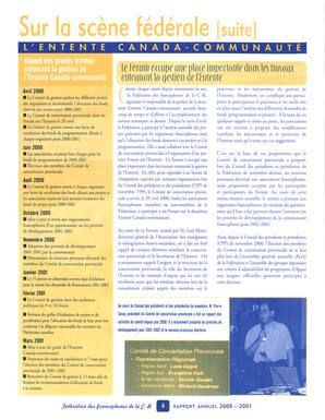   RAPPORT ANNUEL - FFCB, 2000-2001   , page 4