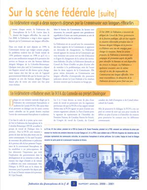  RAPPORT ANNUEL - FFCB, 2000-2001   , page 3