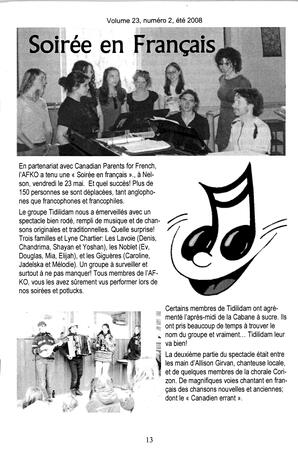   LA VOIX DES KOOTENAYS, 2008   , page 13