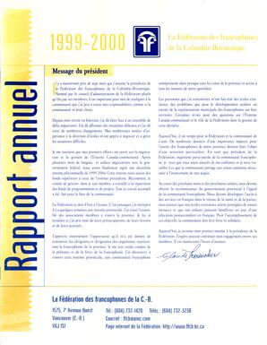   RAPPORT ANNUEL - FFCB, 1999-2000   , page 1