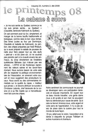   LA VOIX DES KOOTENAYS, 2008   , page 11