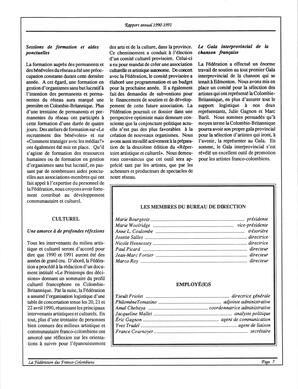   RAPPORT ANNUEL - FFCB, 1990-1991   , page 9