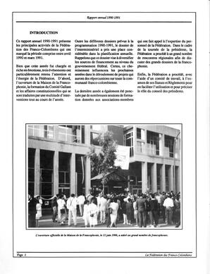   RAPPORT ANNUEL - FFCB, 1990-1991   , page 4