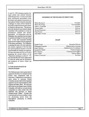   RAPPORT ANNUEL - FFCB, 1990-1991   , page 12