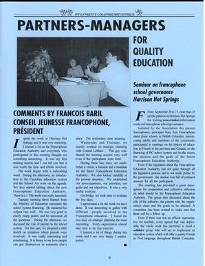   INFO-PARENTS COLOMBIE-BRITANNIQUE, 1995   , page 9