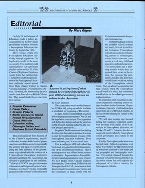   INFO-PARENTS COLOMBIE-BRITANNIQUE, 1995   , page 8