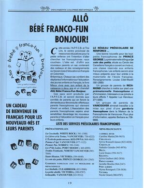   INFO-PARENTS COLOMBIE-BRITANNIQUE, 1995   , page 19