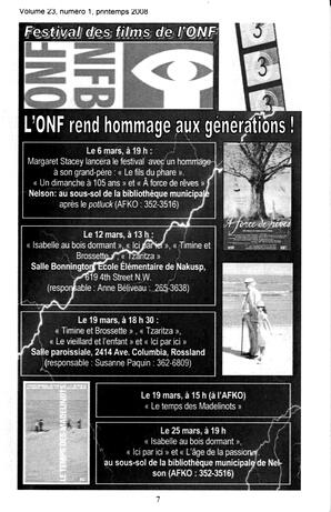   LA VOIX DES KOOTENAYS, 2008   , page 7