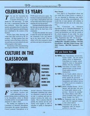   INFO-PARENTS COLOMBIE-BRITANNIQUE, 1995   , page 10