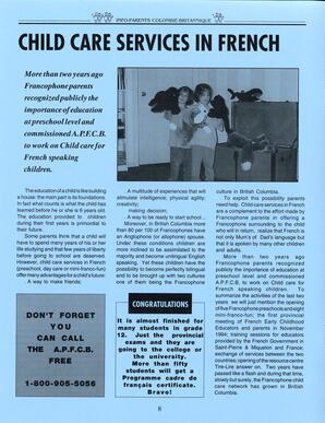   INFO-PARENTS COLOMBIE-BRITANNIQUE, 1995   , page 8